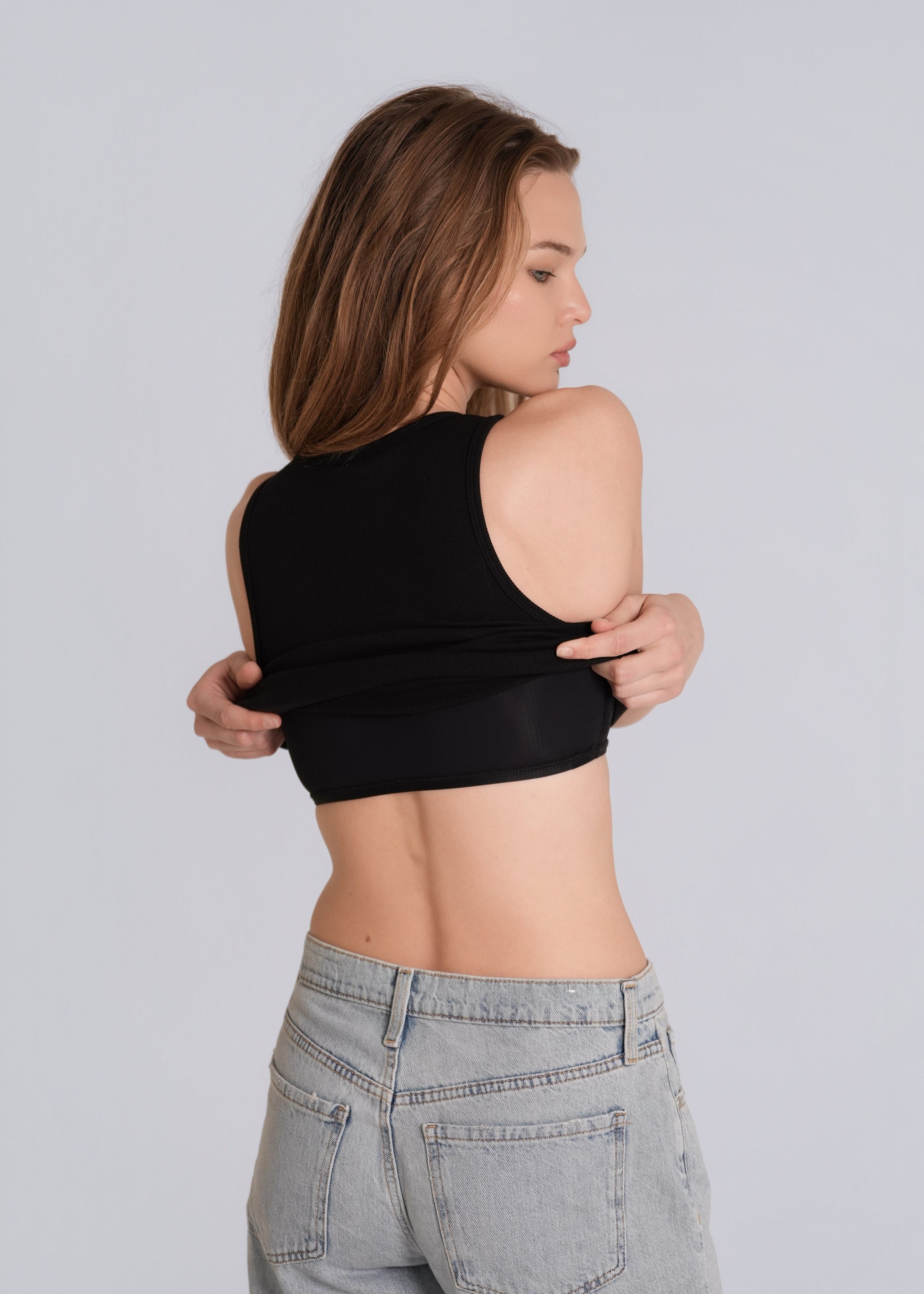 The Classic Ribbed Tank Black