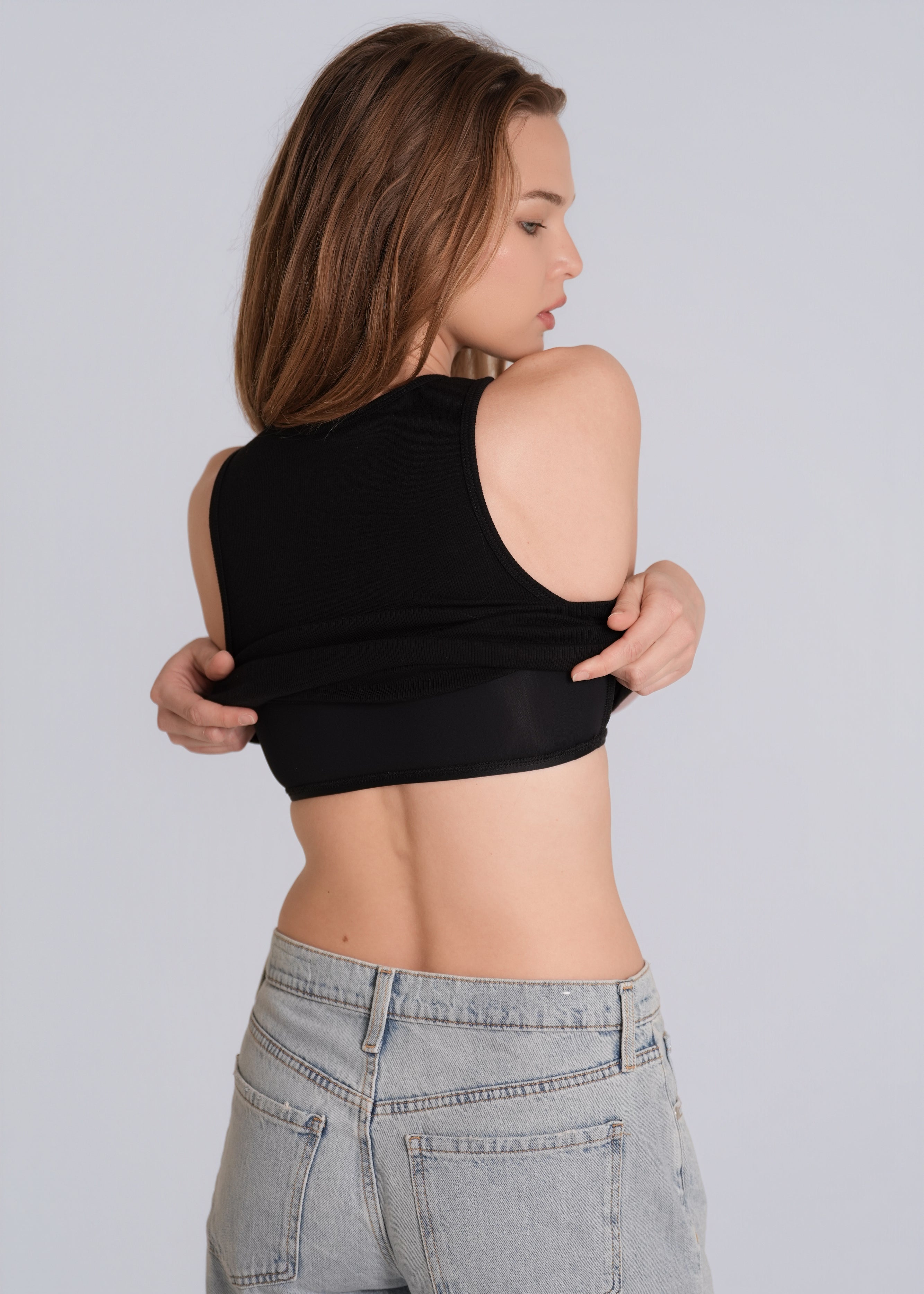 The Classic Ribbed Tank Black